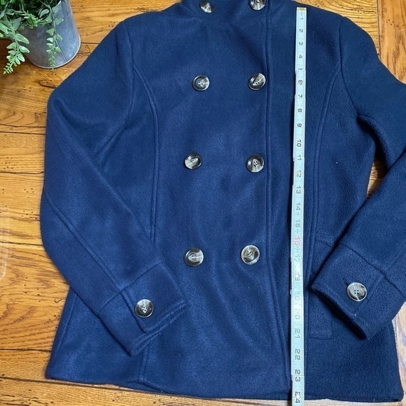sacha Pacha Navy Blue Fleece Jacket Button Small - Picture 7 of 9